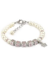 stunning small pearl angel beads bracelet for babies